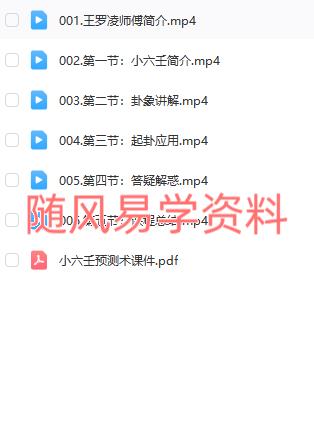 王罗凌小六壬讲座 6集+文档
