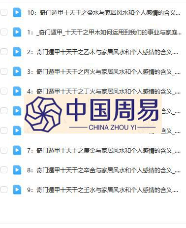 童坤元  奇门十天干意象视频10集
