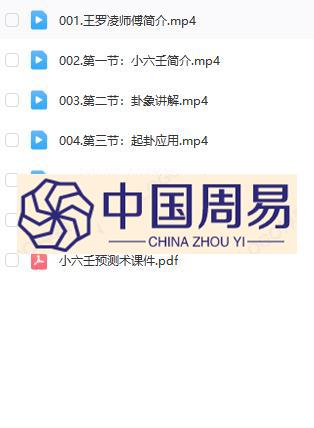 王罗凌小六壬讲座 6集+文档