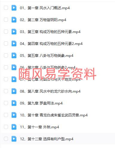 卜宫《一学就会的风水课》视频12集