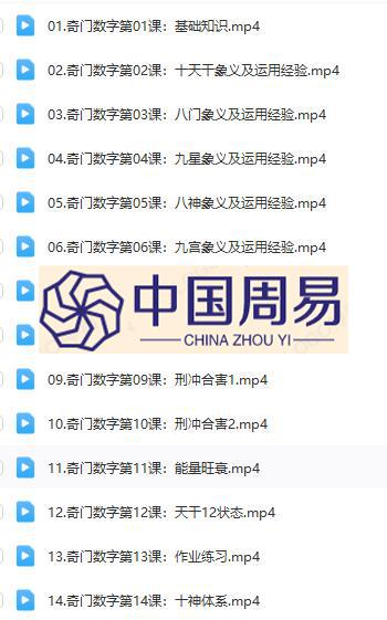 吴九龙 奇门数字大师班 视频28集